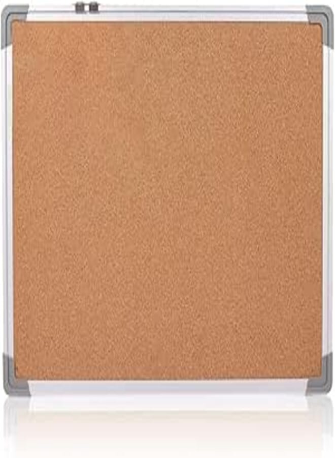 MARKQ Cork Board [60x45cm] Large Wall-Mounted Bulletin and Notice Board, Ideal for Home, Office, and School Decor
